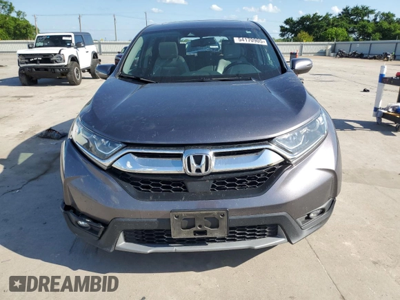 2017 Honda CR-V EX-L with VIN 7FARW1H84HE014443, listed as a Copart auction lot 54170905 with 100,253 mi miles and Salvage Title. Bid and sale history available at DreamBid. Image 5.