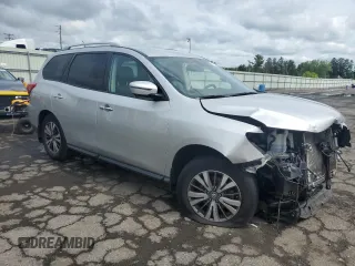 2018 Nissan Pathfinder SL z VIN 5N1DR2MM7JC674108, wystawiony jako Copart lot #57270435 z przebiegiem 55 217 mil mil oraz Szkoda całkowita • Salvage title. Historia ofert i sprzedaży dostępna na DreamBid. Obrazek 4.