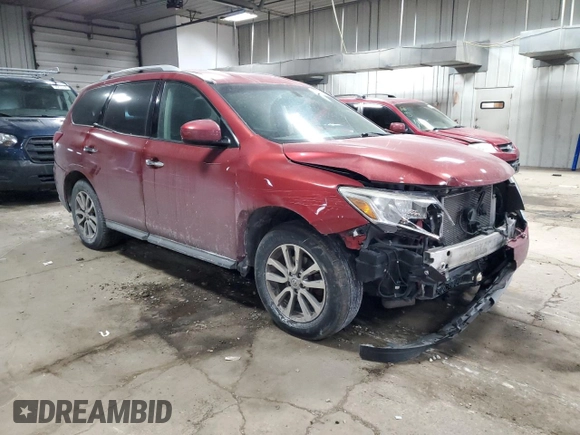 2016 Nissan Pathfinder S with VIN 5N1AR2MN5GC640155, listed as a Copart auction lot 51290005 with Not Provided miles and Non Repairable. Bid and sale history available at carsss.com. Image 4.