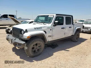 2023 Jeep Gladiator Sport S с VIN 1C6HJTAG4PL564716, выставлен на аукционе Copart как лот 57489125 с пробегом 20 971 миль миль и Списание • Salvage title. История ставок и продаж доступна на DreamBid. Изображение 1.