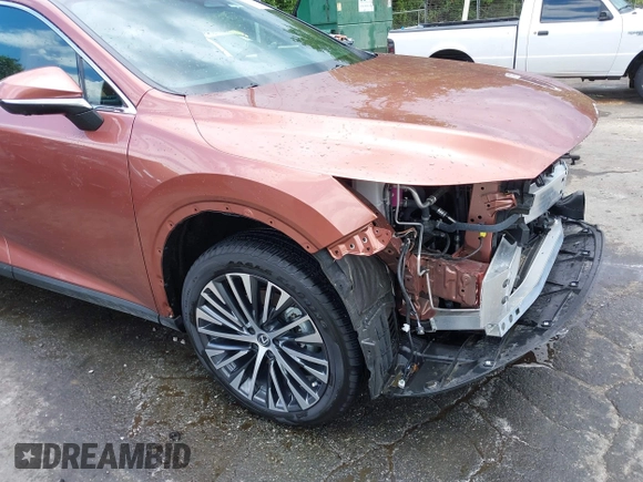 2024 Lexus RX 350h with VIN 2T2BBMCA1RC054680, listed as a IAAI auction lot 42157910 with 5,392 mi miles and . Bid and sale history available at DreamBid. Image 18.