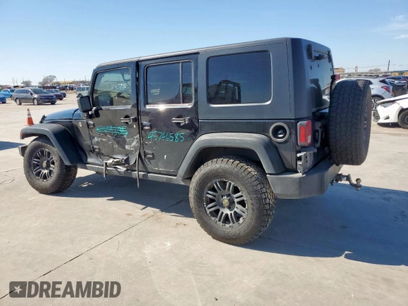 2008 Jeep Wrangler Unlimited Rubicon with VIN 1J4GA69188L654677, listed as a Copart auction lot 45746585 with Not Provided miles and Salvage Title. Bid and sale history available at carsss.com. Image 2.