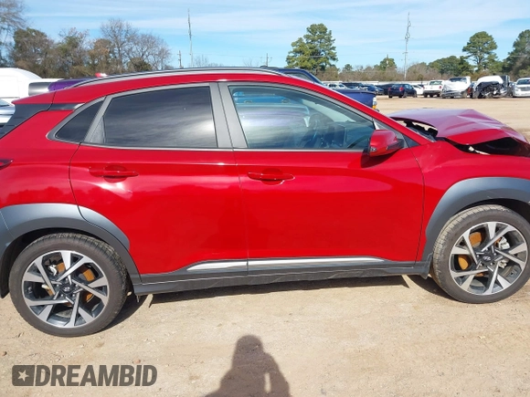 2022 Hyundai Kona Limited with VIN KM8K53A31NU789002, listed as a IAAI auction lot 41299502 with 44,424 mi miles. Bid and sale history available at carsss.com. Image 13.