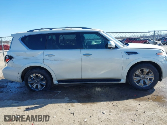 2020 Nissan Armada Platinum with VIN JN8AY2NF2L9361725, listed as a IAAI auction lot 41402106 with Not Provided miles. Bid and sale history available at carsss.com. Image 13.