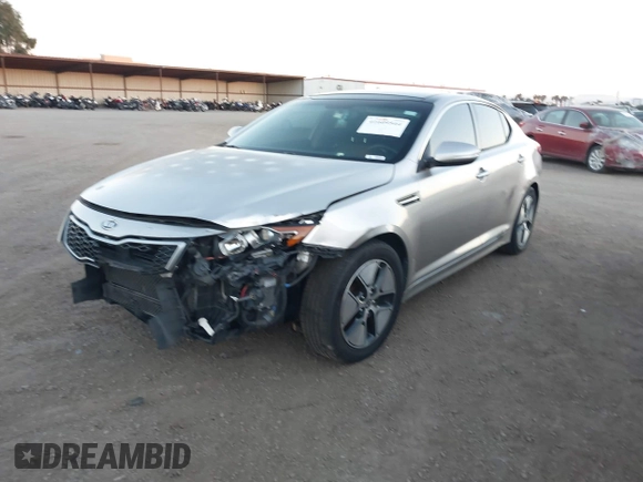 2012 Kia Optima Hybrid with VIN KNAGM4AD0C5016344, listed as a IAAI auction lot 41609544 with 149,986 mi miles. Bid and sale history available at carsss.com. Image 2.