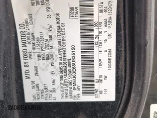 2008 Ford Explorer XLT with VIN 1FMEU63E68UB35150, listed as a Copart auction lot 43367725 with 190,404 mi miles and Salvage Title. Bid and sale history available at carsss.com. Image 13.