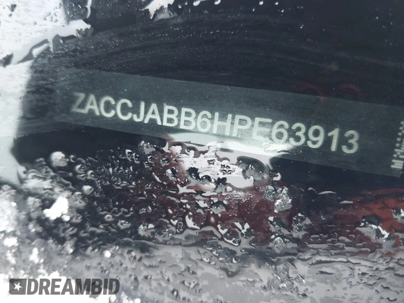 2017 Jeep Renegade Latitude with VIN ZACCJABB6HPE63913, listed as a IAAI auction lot 41588047 with 85,474 mi miles and . Bid and sale history available at DreamBid. Image 9.