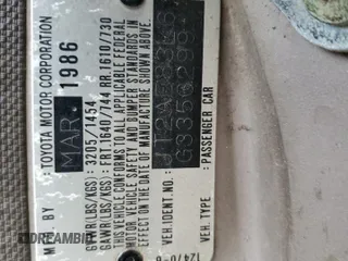 1986 Toyota Corolla с VIN JT2AE83L6G3356299, выставлен на аукционе Copart как лот 83918494 с пробегом 479 909 миль миль и Списание • Salvage title. История ставок и продаж доступна на DreamBid. Изображение 12.