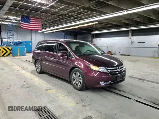 2014 Honda Odyssey Touring with VIN 5FNRL5H93EB079817, listed as a Copart auction lot 56231645 with 65,521 mi miles and Salvage title. Bid and sale history available at DreamBid. Image 14.