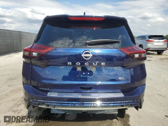 2025 Nissan Rogue SL with VIN JN8BT3CA5SW000117, listed as a Copart auction lot 52555965 with 6,216 mi miles and Non Repairable. Bid and sale history available at carsss.com. Image 6.