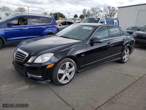 2012 Mercedes-Benz E-Class E 350 Luxury with VIN WDDHF5KB6CA586916, listed as a Copart auction lot 48216935 with 145,706 mi miles and Clean Title. Bid and sale history available at carsss.com. Image 1.