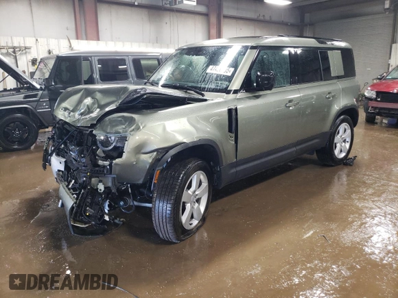 2025 Land Rover Defender S с VIN SALEJ7EXXS2363343, выставлен на аукционе Copart как лот 47466005 с пробегом 118 миль миль и Списание • Salvage title. История ставок и продаж доступна на DreamBid. Изображение 1.