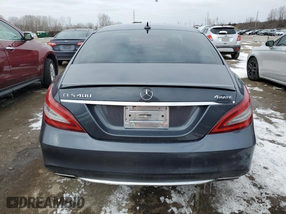 2015 Mercedes-Benz CLS 400 with VIN WDDLJ6HB7FA133768, listed as a Copart auction lot 45547855 with 130,514 mi miles and Salvage title. Bid and sale history available at DreamBid. Image 6.
