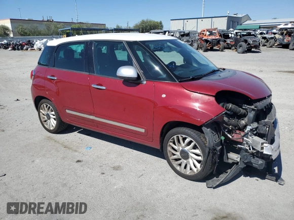 2015 FIAT 500L Lounge with VIN ZFBCFACHXFZ032724, listed as a Copart auction lot 69975824 with 85,663 mi miles and Salvage Title. Bid and sale history available at carsss.com. Image 4.