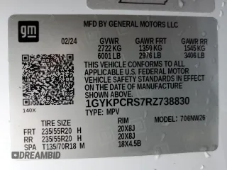 2024 Cadillac XT6 FWD Premium Luxury with VIN 1GYKPCRS7RZ738830, listed as a Copart auction lot 69222864 with 9,891 mi miles and Clean Title. Bid and sale history available at carsss.com. Image 14.