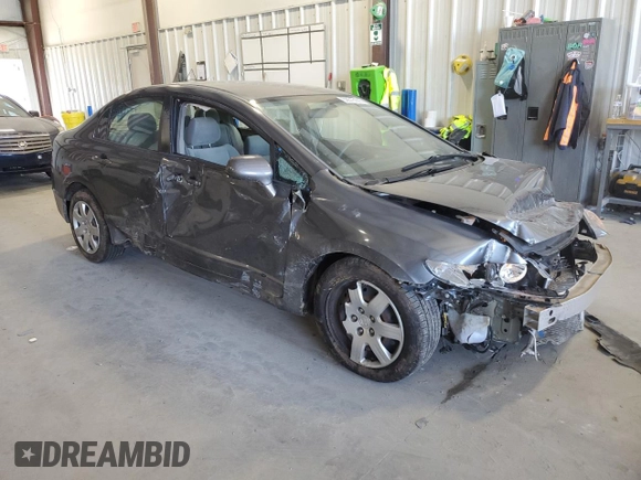 2011 Honda Civic LX with VIN 19XFA1F54BE007608, listed as a Copart auction lot 53515145 with 48,194 mi miles and Salvage Title. Bid and sale history available at DreamBid. Image 4.