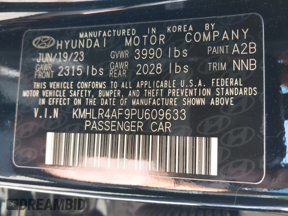 2023 Hyundai Elantra N Line z VIN KMHLR4AF9PU609633, wystawiony jako IAAI lot #41758887 z przebiegiem 24 000 mil mil oraz . Historia ofert i sprzedaży dostępna na DreamBid. Obrazek 9.