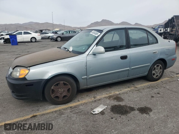 2004 Hyundai Accent GL with VIN KMHCG45C34U567915, listed as a Copart auction lot 43654985 with 141,461 mi miles and Clean Title. Bid and sale history available at carsss.com. Image 1.
