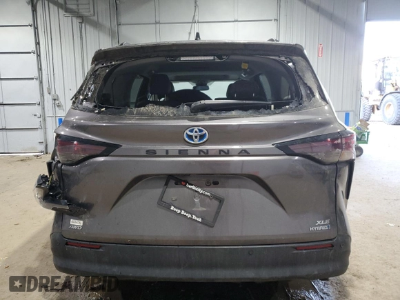 2023 Toyota Sienna XLE with VIN 5TDJSKFC8PS105498, listed as a Copart auction lot 85505984 with 57,823 mi miles and Salvage Title. Bid and sale history available at carsss.com. Image 6.