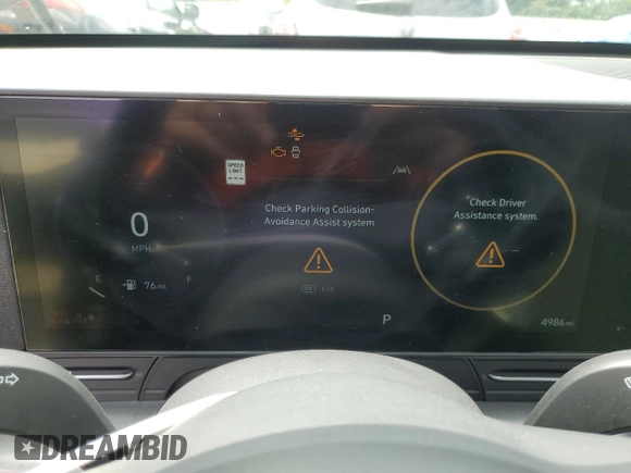 2024 Hyundai Kona Limited with VIN KM8HECA32RU172868, listed as a Copart auction lot 54697065 with 4,986 mi miles and Salvage title. Bid and sale history available at DreamBid. Image 9.