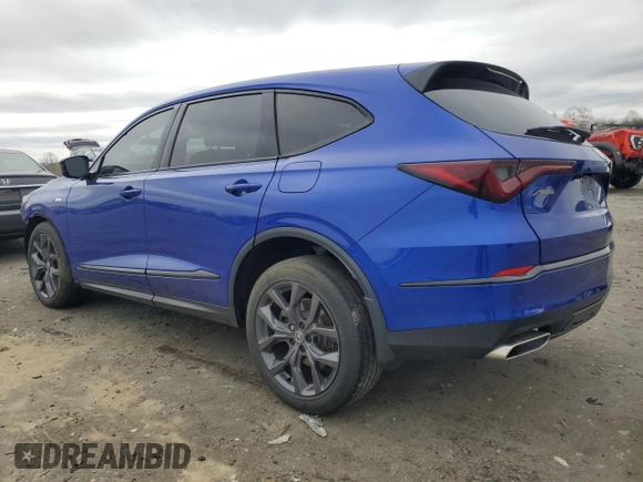 2022 Acura MDX w/A-Spec Package with VIN 5J8YE1H0XNL035540, listed as a Copart auction lot 51277775 with 33,724 mi miles and Salvage Title. Bid and sale history available at carsss.com. Image 2.