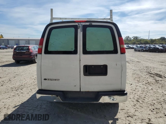 2008 Chevrolet Express Cargo Van with VIN 1GCGG25C181111770, listed as a Copart auction lot 72140084 with 0 mi miles and Clean Title. Bid and sale history available at carsss.com. Image 6.