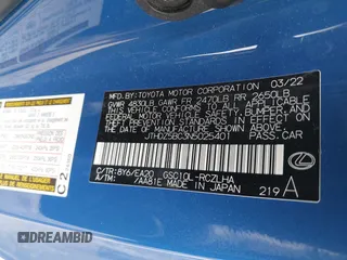2022 Lexus RC 350 z VIN JTHDZ5BC3N5025401, wystawiony jako IAAI lot #41511143 z przebiegiem 41 747 mil mil oraz . Historia ofert i sprzedaży dostępna na DreamBid. Obrazek 9.