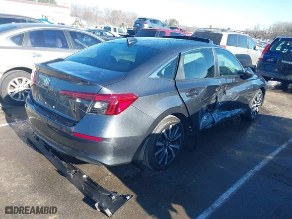 2022 Honda Civic Sedan EX with VIN 2HGFE1F7XNH321408, listed as a IAAI auction lot 41705525 with 20,096 mi miles. Bid and sale history available at carsss.com. Image 4.