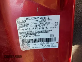 2012 Ford F-150 XL with VIN 1FTFX1EF1CFC68291, listed as a Copart auction lot 41531205 with 73,755 mi miles and Salvage Title. Bid and sale history available at carsss.com. Image 12.