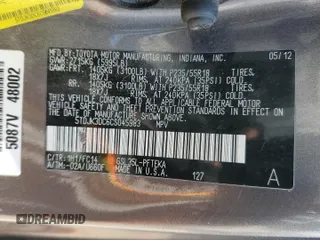 2012 Toyota Sienna LE with VIN 5TDJK3DC6CS045983, listed as a Copart auction lot 48416575 with 266,624 mi miles and Clean Title. Bid and sale history available at carsss.com. Image 13.