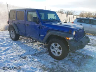 2018 Jeep Wrangler Unlimited Sport S with VIN 1C4HJXDG1JW222478, listed as a IAAI auction lot 41361031 with 60,708 mi miles. Bid and sale history available at carsss.com. Image 1.