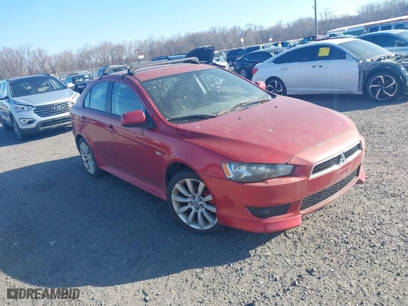 2010 Mitsubishi Lancer GTS with VIN JA32X8HW7AU019939, listed as a IAAI auction lot 41702699 with 96,623 mi miles. Bid and sale history available at carsss.com. Image 1.