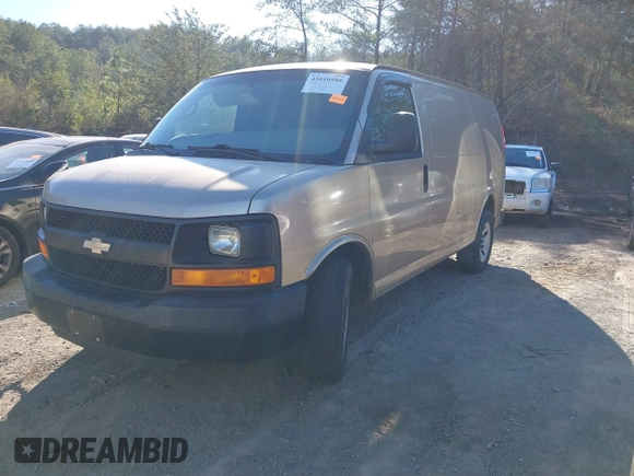 2011 Chevrolet Express Cargo with VIN 1GCSGAFX3B1170378, listed as a IAAI auction lot 41610588 with 175,177 mi miles and . Bid and sale history available at DreamBid. Image 2.