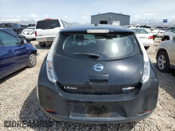 2013 Nissan LEAF S with VIN 1N4AZ0CP2DC417889, listed as a Copart auction lot 52204745 with 0 mi miles and Salvage Title. Bid and sale history available at carsss.com. Image 6.