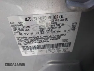 2013 Ford Edge SEL with VIN 2FMDK3J96DBA04984, listed as a IAAI auction lot 41801312 with 261,000 mi miles. Bid and sale history available at carsss.com. Image 9.