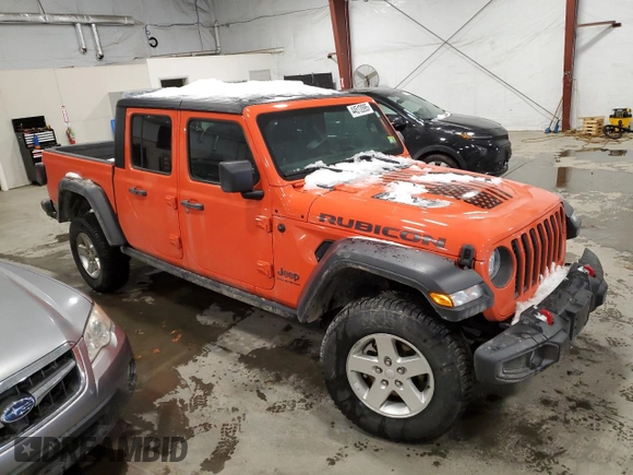 2023 Jeep Gladiator Rubicon with VIN 1C6JJTBG9PL581012, listed as a Copart auction lot 44512095 with 19,969 mi miles and Non repairable. Bid and sale history available at DreamBid. Image 4.