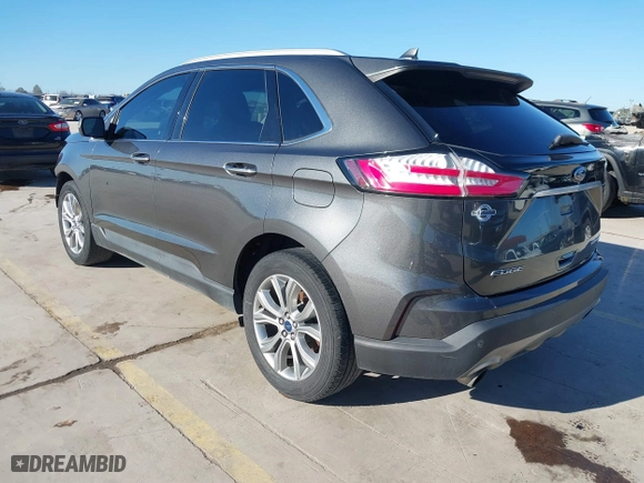 2019 Ford Edge Titanium with VIN 2FMPK3K97KBC46935, listed as a IAAI auction lot 41651078 with 163,387 mi miles. Bid and sale history available at carsss.com. Image 3.