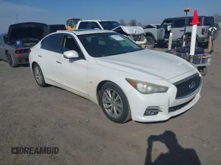 2014 Infiniti Q50 Premium with VIN JN1BV7AP6EM686210, listed as a IAAI auction lot 41785852 with 310,635 mi miles and . Bid and sale history available at carsss.com. Image 1.