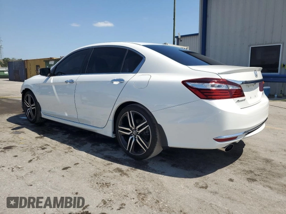 2017 Honda Accord Sedan Sport with VIN 1HGCR2F50HA014618, listed as a Copart auction lot 52520445 with 91,448 mi miles and Salvage Title. Bid and sale history available at carsss.com. Image 2.