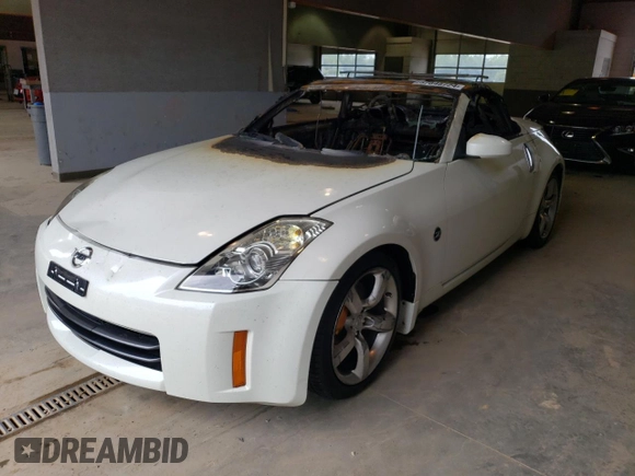 2008 Nissan 350Z Enthusiast with VIN JN1BZ36A18M850792, listed as a Copart auction lot 57545724 with Not Provided miles and Salvage Title. Bid and sale history available at DreamBid. Image 1.