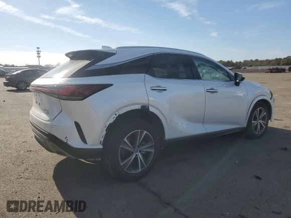 2025 Lexus RX 350 with VIN 2T2BAMCA8SC089337, listed as a Copart auction lot 42517005 with 442 mi miles and Salvage Title. Bid and sale history available at DreamBid. Image 3.