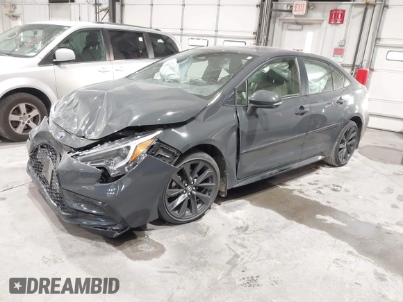 2023 Toyota Corolla Hybrid LE with VIN JTDBCMFE7P3021639, listed as a IAAI auction lot 41026783 with 38,656 mi miles. Bid and sale history available at carsss.com. Image 18.