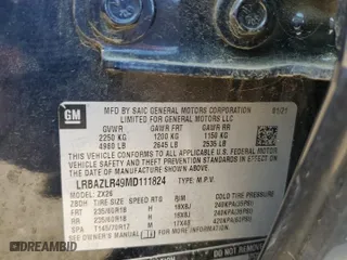 2021 Buick Envision Preferred with VIN LRBAZLR49MD111824, listed as a Copart auction lot 43372545 with 61,694 mi miles and Salvage Title. Bid and sale history available at carsss.com. Image 15.