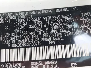 2012 Toyota Highlander Limited с VIN 5TDDK3EH6CS100245, выставлен на аукционе IAAI как лот 42125324 с пробегом 106 156 миль миль и . История ставок и продаж доступна на DreamBid. Изображение 9.