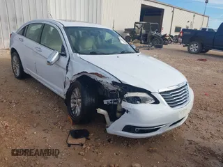 2012 Chrysler 200 Limited with VIN 1C3CCBCGXCN205796, listed as a IAAI auction lot 41482975 with 230,178 mi miles. Bid and sale history available at carsss.com. Image 1.