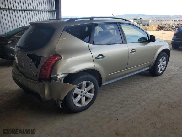 2007 Nissan Murano SL with VIN JN8AZ08T17W510555, listed as a Copart auction lot 46478495 with 144,265 mi miles and Salvage Title. Bid and sale history available at carsss.com. Image 3.