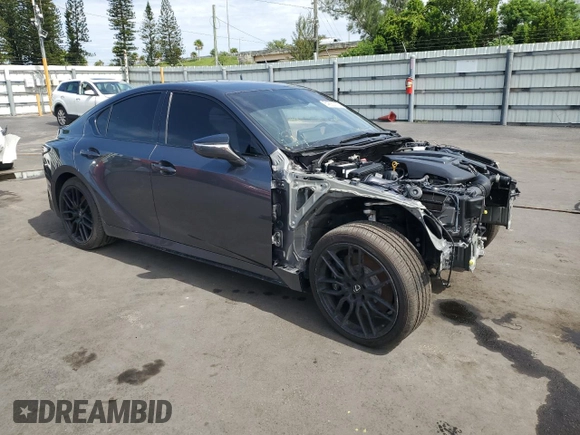 2023 Lexus IS 500 F Sport Performance z VIN JTHAP1D20P5002151, wystawiony jako Copart lot #64683715 z przebiegiem Nie podano mil oraz Szkoda całkowita • Salvage title. Historia ofert i sprzedaży dostępna na DreamBid. Obrazek 4.