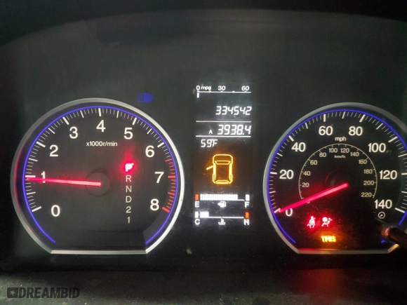 2008 Honda CR-V EX with VIN JHLRE48508C006362, listed as a Copart auction lot 48008665 with 334,542 mi miles and Salvage Title. Bid and sale history available at carsss.com. Image 9.