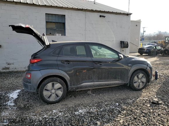 2019 Hyundai Kona Electric Limited with VIN KM8K33AG5KU026243, listed as a Copart auction lot 89091655 with 186,315 mi miles and Salvage Title. Bid and sale history available at carsss.com. Image 3.