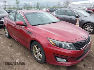 2015 Kia Optima LX with VIN 5XXGM4A75FG418535, listed as a IAAI auction lot 42087315 with 152,800 mi miles. Bid and sale history available at carsss.com. Image 1.